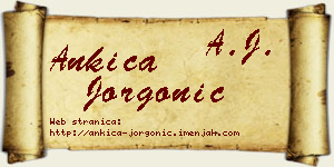 Ankica Jorgonić vizit kartica